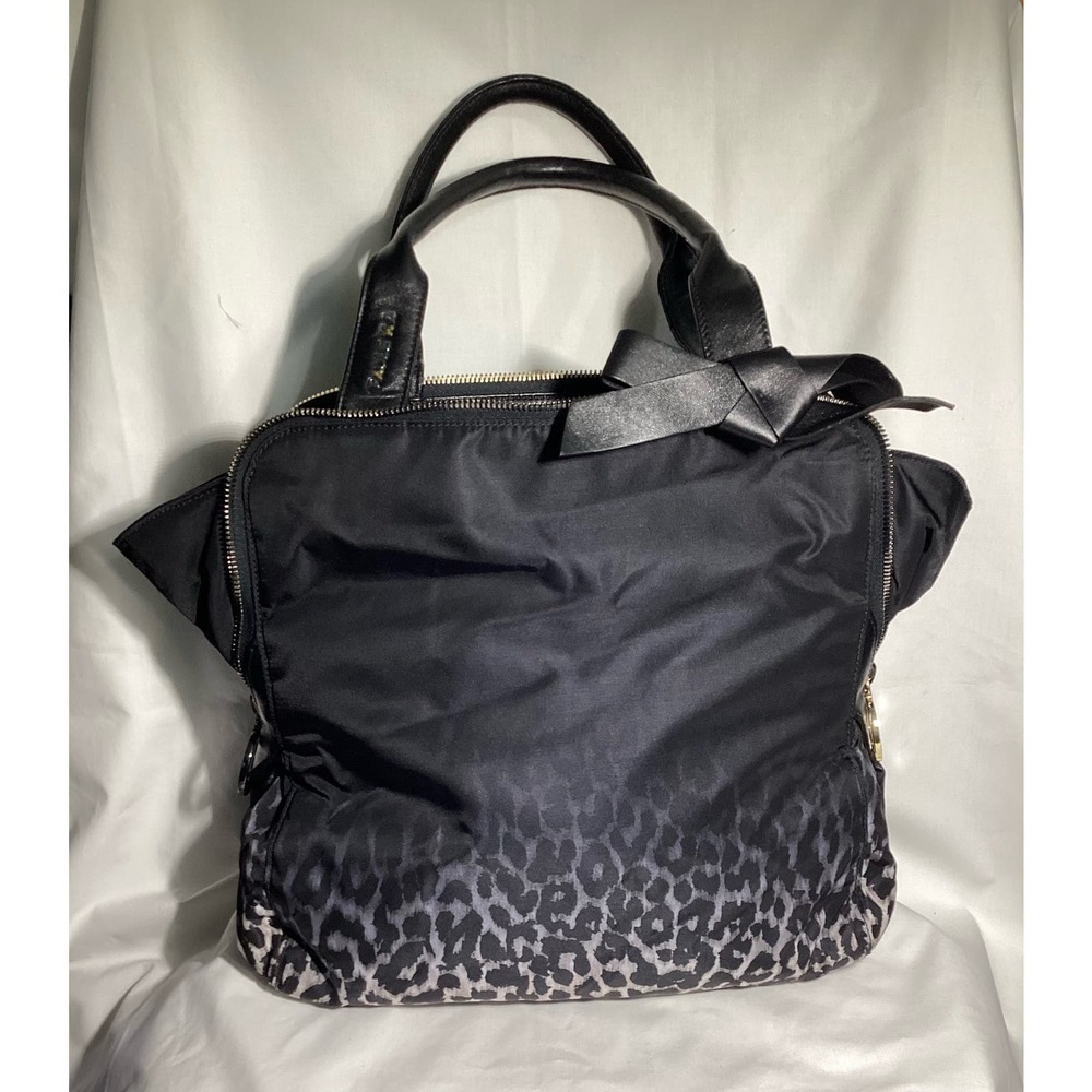 Paule Ka nylon tote bag with bow on the side handle